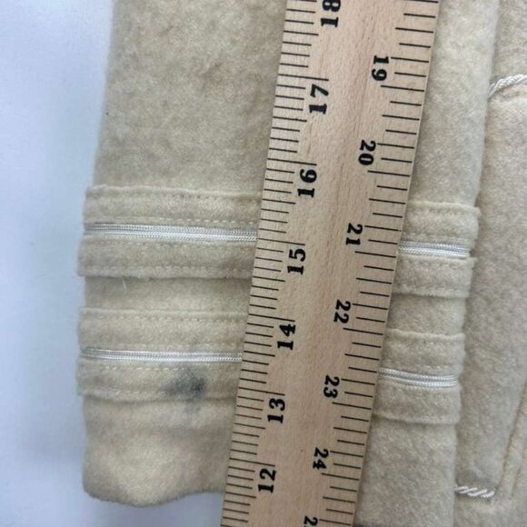 AX Armani Exchange Women's Medium Beige Double Breasted Trench Coat 100% Wool - Picture 5 of 16